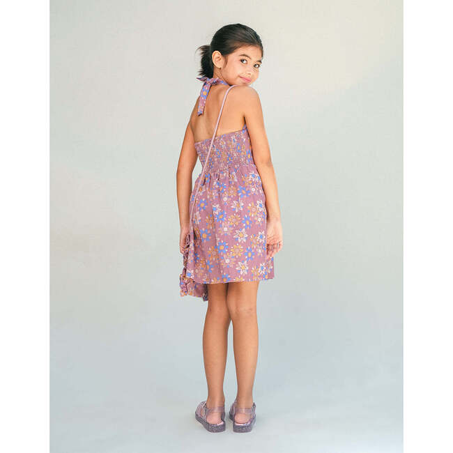 Samantha Floral Batik Halter Dress With Ruffles, Multicolor - Dresses - 5