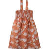 Katrina Printed Strappy Dress With Woven Ties, Brown - Dresses - 5