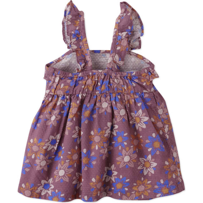 Baby Normani Dress With Knots & Ruffles, Purple - Dresses - 5