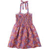 Samantha Floral Batik Halter Dress With Ruffles, Multicolor - Dresses - 6