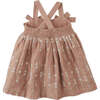 Baby Dinah Strappy Embroidered Dress With Bow, Brown - Dresses - 5