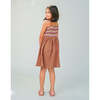 Malaya Sun Dress With Wavy Knitted Bodice, Brown - Dresses - 6
