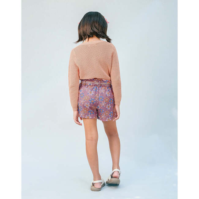 Mutya Cardigan With Crochet Flower Appliques, Peach - Cardigans - 6