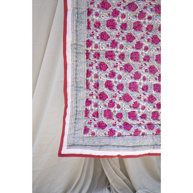 Baby Blanket, Rose Print - Blankets - 2
