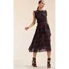 Ramie Smocked Dress, Navy/Red - Dresses - 1 - thumbnail