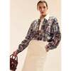 Marisol Madras Rugby Shirt, Black - Shirts - 2