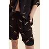 Metalic Gold Foil Shorts, Black - Shorts - 6
