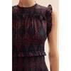 Ramie Smocked Dress, Navy/Red - Dresses - 6