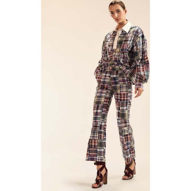 Marisol Madras Cropped Trouser, Plaid - Pants - 3