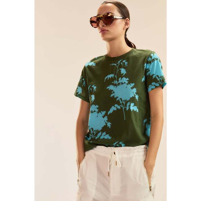 Everyday Cotton Tee, Green/Turquoise
