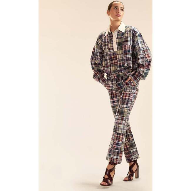 Marisol Madras Cropped Trouser, Plaid - Pants - 5