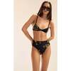Amalfi Knotted Bikini Top, Black Gold - Two Pieces - 3