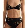 Amalfi Knotted Bikini Top, Black Gold - Two Pieces - 6