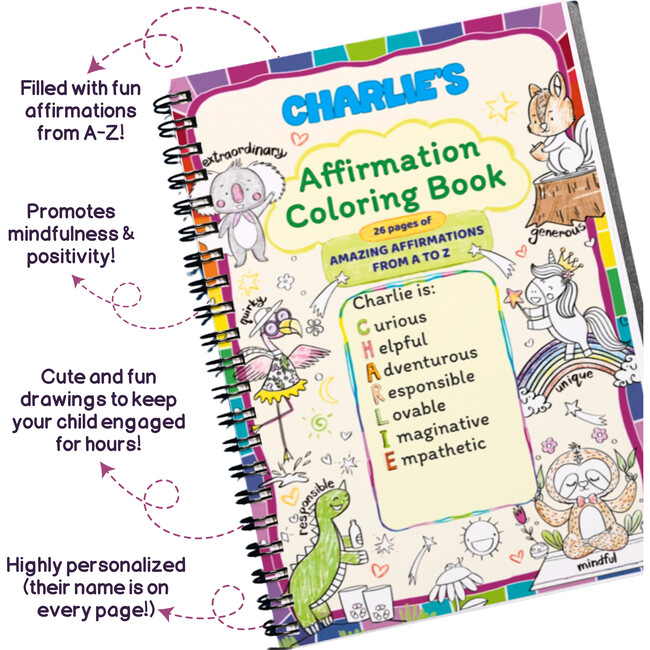 My Amazing Affirmation Coloring Book: Affirmations from A to Z! (Personalized Coloring Book) - Books - 2