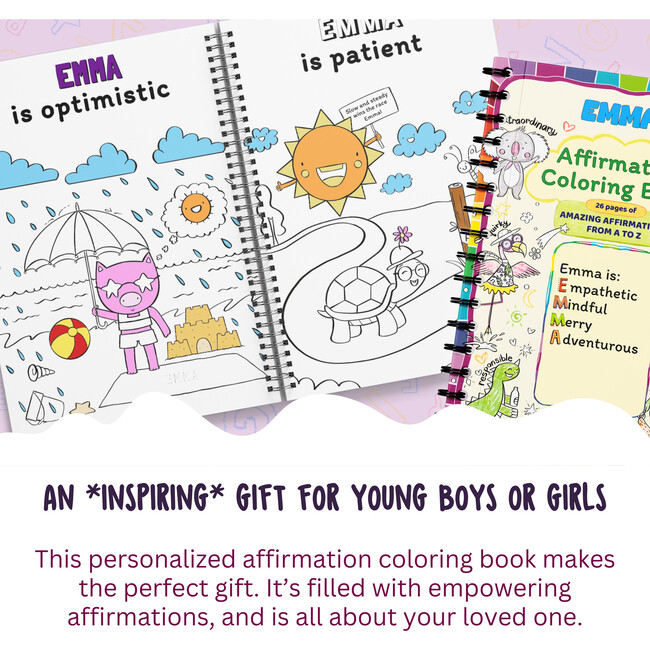 My Amazing Affirmation Coloring Book: Affirmations from A to Z! (Personalized Coloring Book) - Books - 5