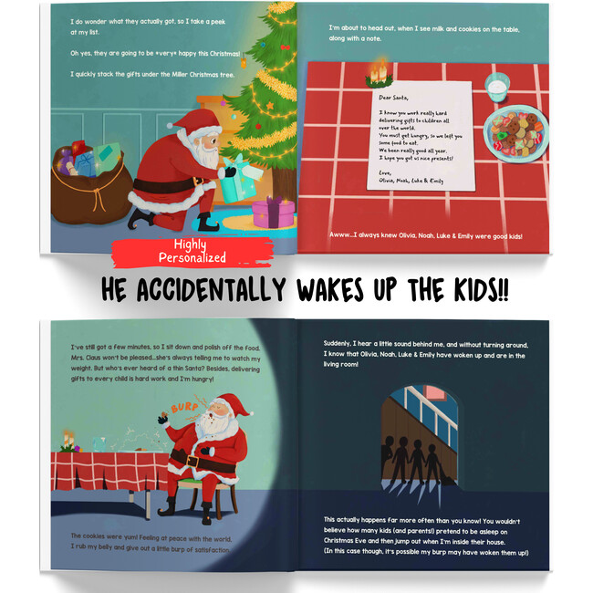 Santa's Visit to your House (Personalized Christmas Book for upto 4 kids) - Books - 4