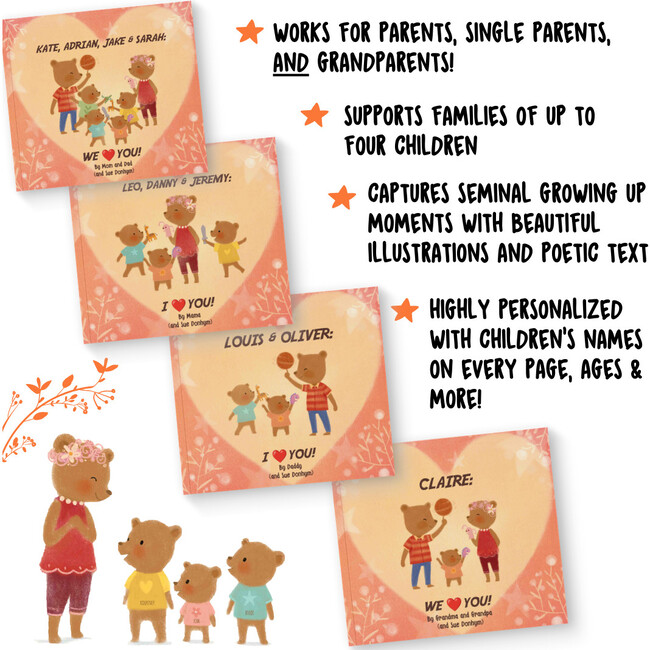 Kids, We Love You! (A Personalized Read-Aloud Gift for upto 4 Kids from Parents/ Single Parent) - Books - 2