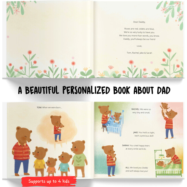 Daddy and Us / Me  (A Personalized Read-Aloud Gift from upto 4 Kids to Dad) - Books - 3