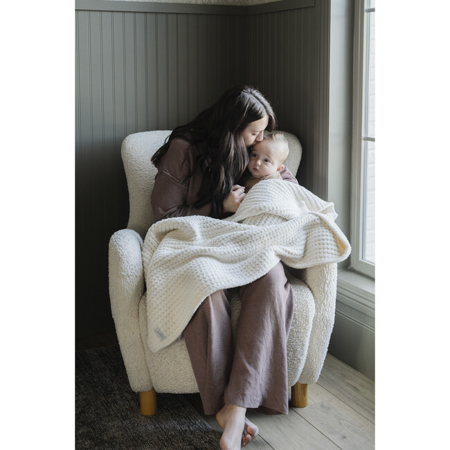 Waffle Knit Receiving, Swan - Swaddles - 2