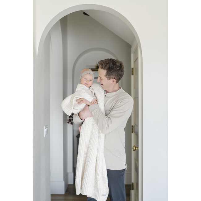 Waffle Knit Receiving, Swan - Swaddles - 3