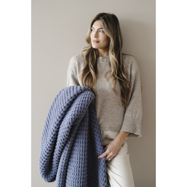Waffle Knit Throw, Oxford - Blankets - 4