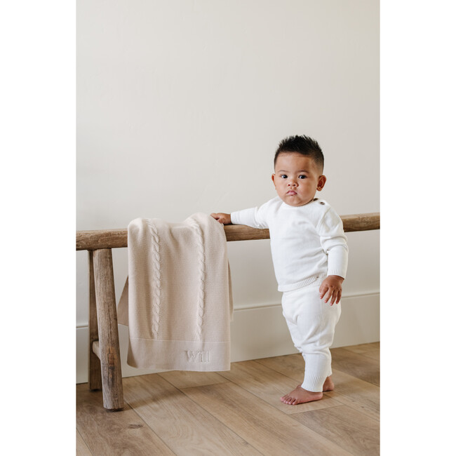 Heriloom Blanket Receiving, Tan - Blankets - 2