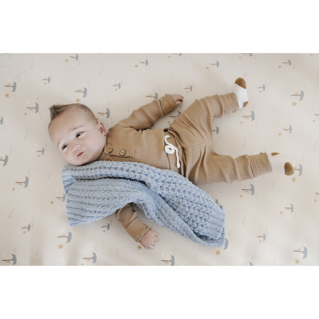 Waffle Knit Mini, Blue Jay - Swaddles - 6