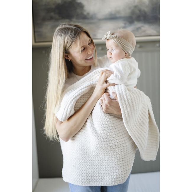 Waffle Knit Receiving, Swan - Swaddles - 5