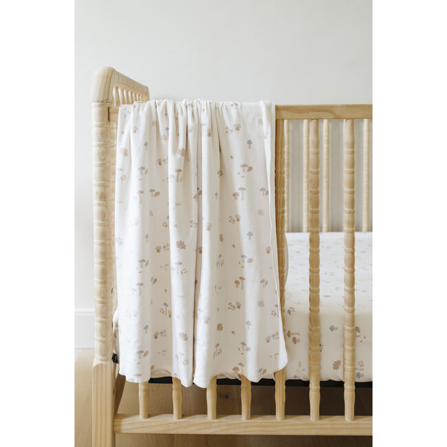 Minky Stretch Luxe Swaddle, Mushrooms - Swaddles - 3