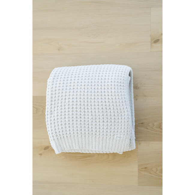 Waffle Knit Throw, Moonbeam - Blankets - 7