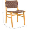 Taika Woven Leather Accent Chair, Cognac - Accent Seating - 4