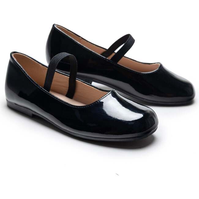 Satin Colette Flats, Black