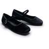 Michelle Satin Velvet Flats, Black - Mary Janes - 1 - thumbnail
