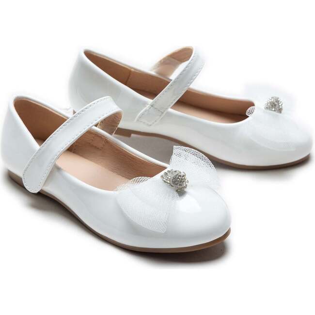 Lucille Bow Flats, White
