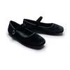 Michelle Satin Velvet Flats, Black - Mary Janes - 3