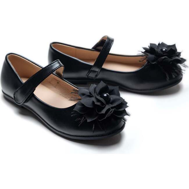 Dahlia Flower Flats, Black