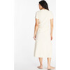 Women's Short Sleeve Aurora Dress, Cream - Cover-Ups - 5 - thumbnail