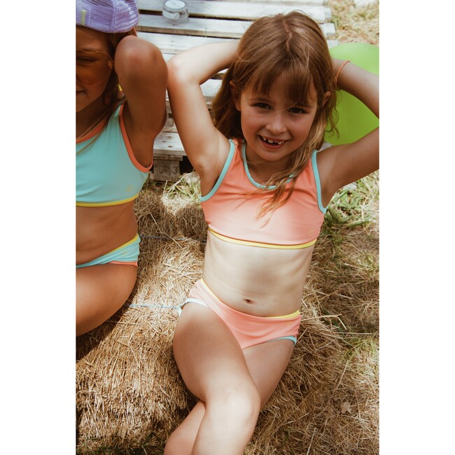 Withney Two-Piece Swimsuit UPF50+, Peach - One Pieces - 3
