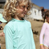 Anti-UV Swim Shirt, Papaya Turquoise - Rash Guards - 2