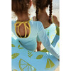 Kim Anti-UV One-Piece Swimsuit, Turquoise - One Pieces - 4