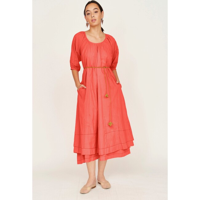 Seville Long Dress, Lobster - Dresses - 5
