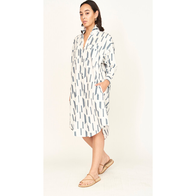 Kyoto House Dress, White Rainfall - Dresses - 2
