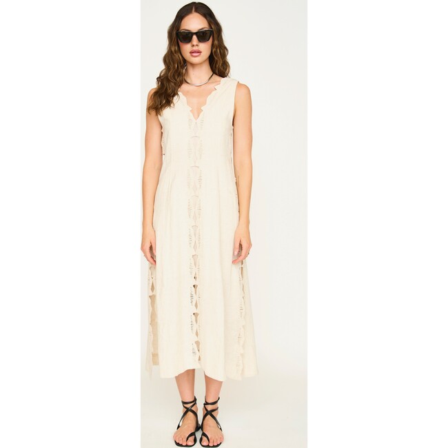 Barcelona Dress, Oat Marine Eyelet