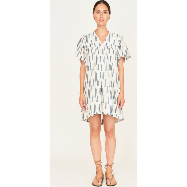 Belem Dress, White Rainfall