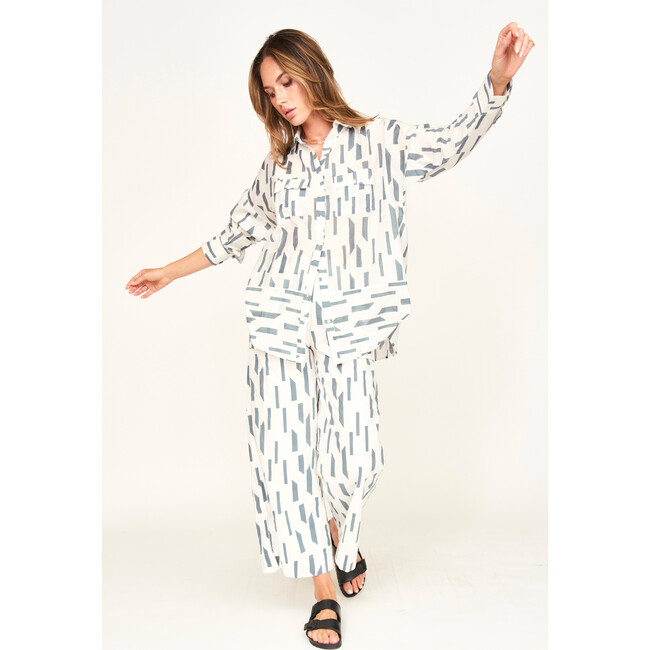 Kyoto Shirt, White Rainfall - Blouses - 6