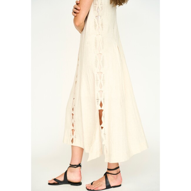 Barcelona Dress, Oat Marine Eyelet - Dresses - 4