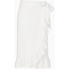 Girls Cover-Up Ruffle Hem Wrap Skirt, White - Skirts - 1 - thumbnail