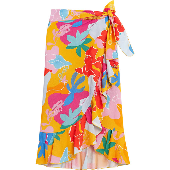 Girls Cover-Up Ruffle Hem Wrap Skirt, Cocos Island