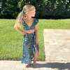 Girls Cover-Up Ruffle Hem Wrap Skirt, Tropical Toucan - Skirts - 2
