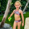 Mila Cherry Top Print Tie Neck UPF 50+ 2-Piece Bikini, Multicolors - Two Pieces - 2